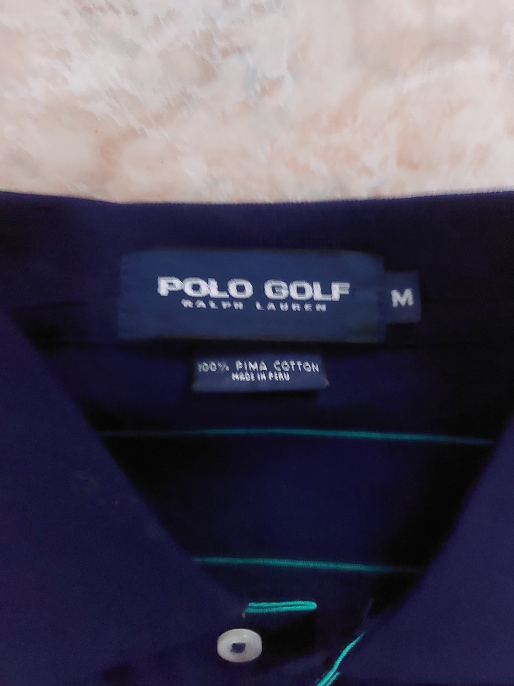 Polo by Ralph Lauren Men’s Navy Blue Striped Polo Shirt